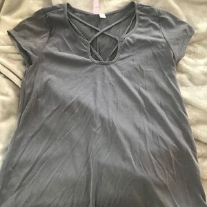 Gray short sleeve top